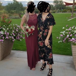 Maroon Floor Length Dress